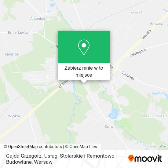 Mapa Gajda Grzegorz. Usługi Stolarskie i Remontowo - Budowlane