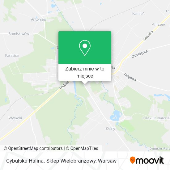 Mapa Cybulska Halina. Sklep Wielobranżowy