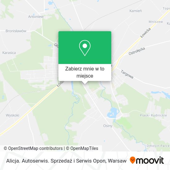 Mapa Alicja. Autoserwis. Sprzedaż i Serwis Opon