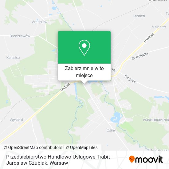 Mapa Przedsiebiorstwo Handlowo Uslugowe Trabit -Jaroslaw Czubiak