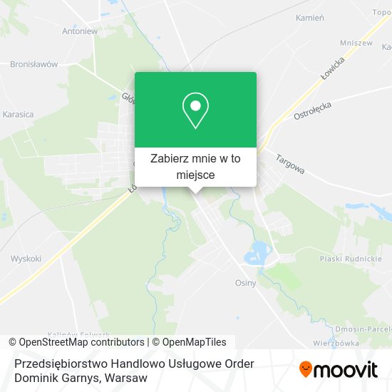 Mapa Przedsiębiorstwo Handlowo Usługowe Order Dominik Garnys