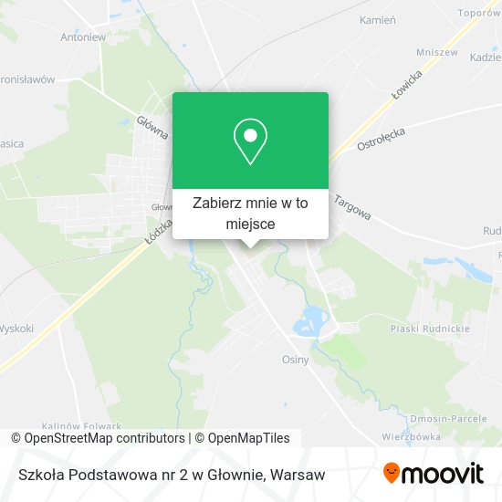 Mapa Szkoła Podstawowa nr 2 w Głownie