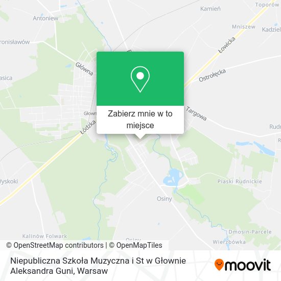 Mapa Niepubliczna Szkoła Muzyczna i St w Głownie Aleksandra Guni