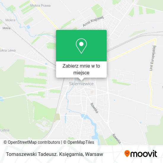 Mapa Tomaszewski Tadeusz. Księgarnia