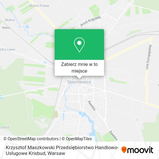 Mapa Krzysztof Maszkowski Przedsiębiorstwo Handlowo-Usługowe Krisbud