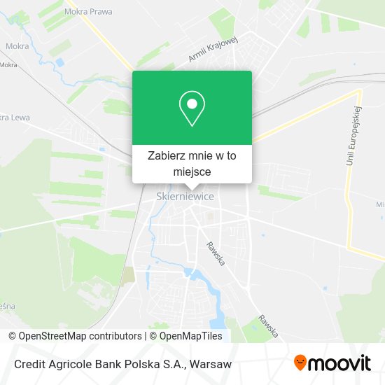 Mapa Credit Agricole Bank Polska S.A.