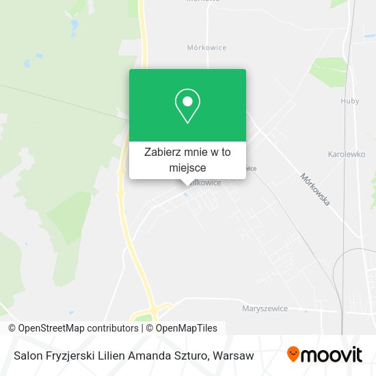 Mapa Salon Fryzjerski Lilien Amanda Szturo