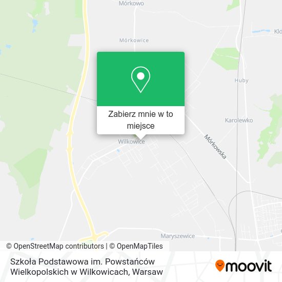 Mapa Szkoła Podstawowa im. Powstańców Wielkopolskich w Wilkowicach