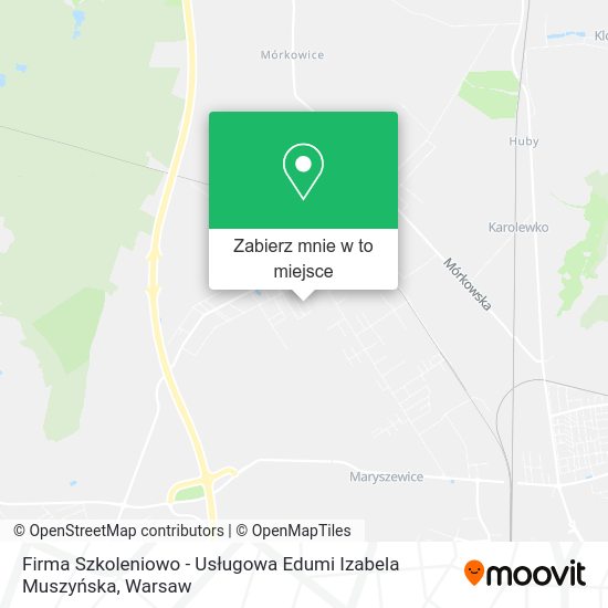 Mapa Firma Szkoleniowo - Usługowa Edumi Izabela Muszyńska