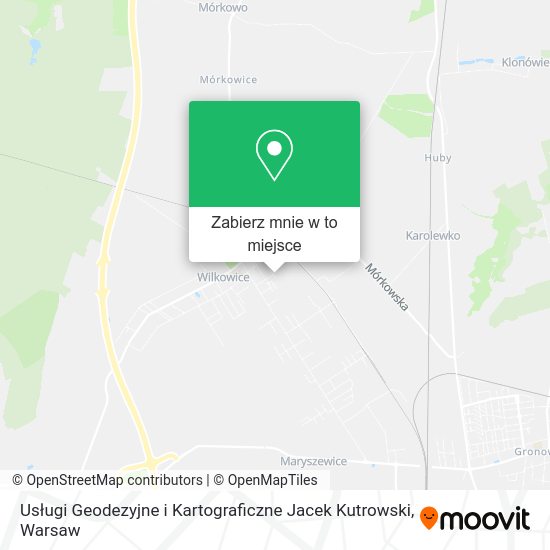 Mapa Usługi Geodezyjne i Kartograficzne Jacek Kutrowski