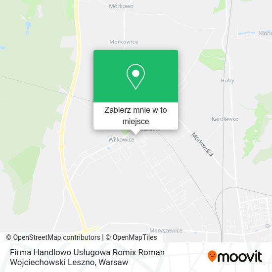 Mapa Firma Handlowo Usługowa Romix Roman Wojciechowski Leszno