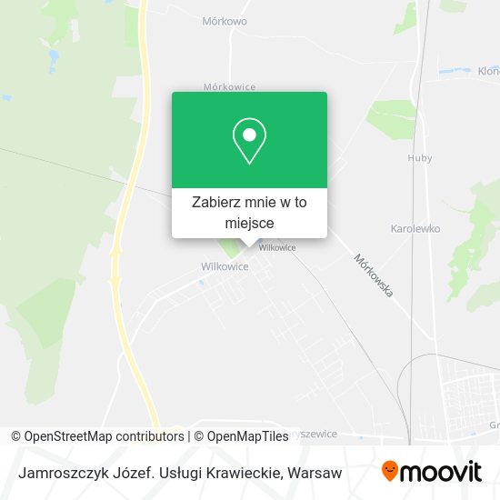 Mapa Jamroszczyk Józef. Usługi Krawieckie