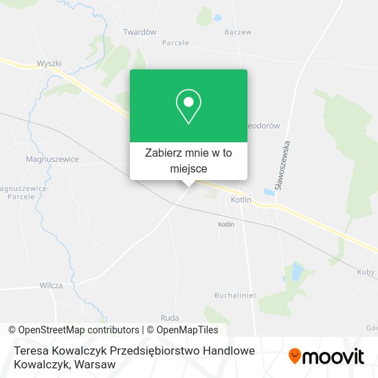 Mapa Teresa Kowalczyk Przedsiębiorstwo Handlowe Kowalczyk