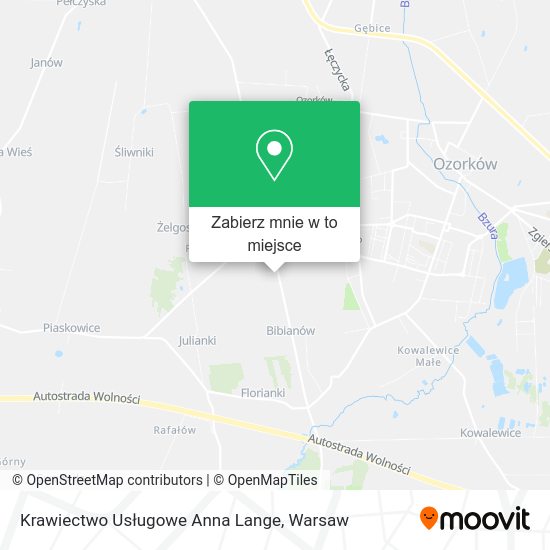 Mapa Krawiectwo Usługowe Anna Lange