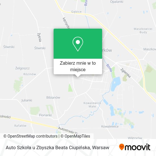 Mapa Auto Szkoła u Zbyszka Beata Ciupińska