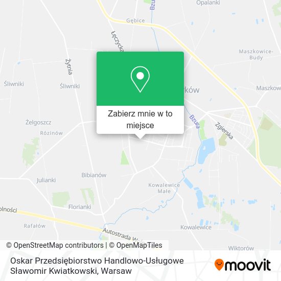 Mapa Oskar Przedsiębiorstwo Handlowo-Usługowe Sławomir Kwiatkowski