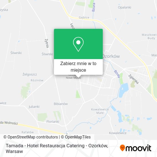 Mapa Tamada - Hotel Restauracja Catering - Ozorków