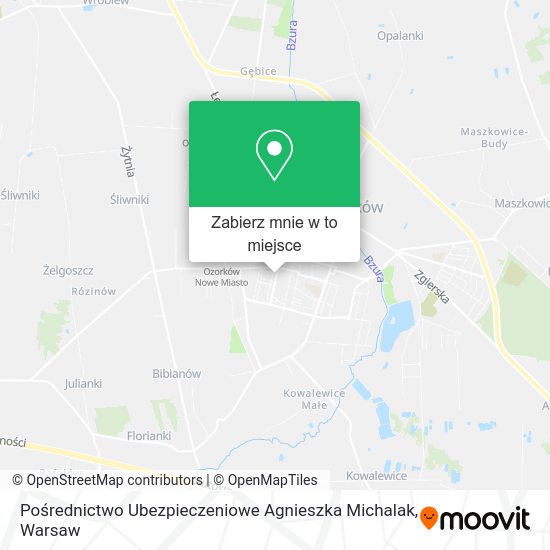 Mapa Pośrednictwo Ubezpieczeniowe Agnieszka Michalak