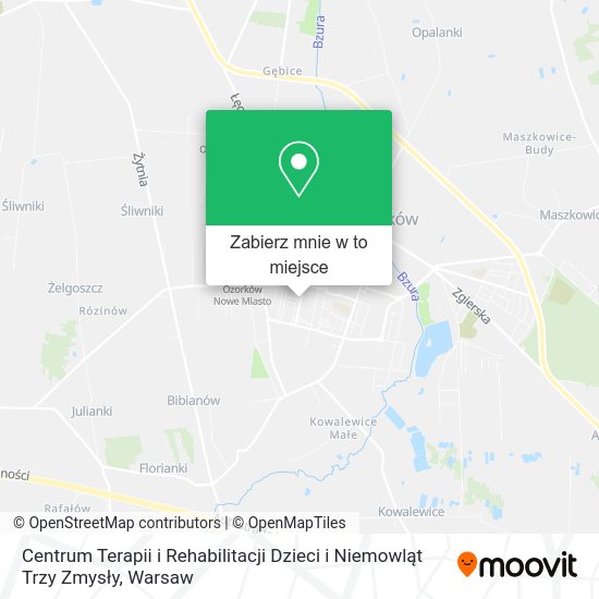 Mapa Centrum Terapii i Rehabilitacji Dzieci i Niemowląt Trzy Zmysły