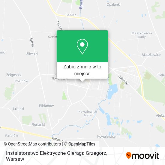 Mapa Instalatorstwo Elektryczne Gieraga Grzegorz