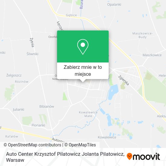 Mapa Auto Center Krzysztof Pilatowicz Jolanta Pilatowicz