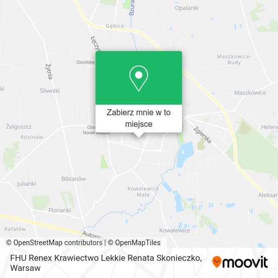 Mapa FHU Renex Krawiectwo Lekkie Renata Skonieczko