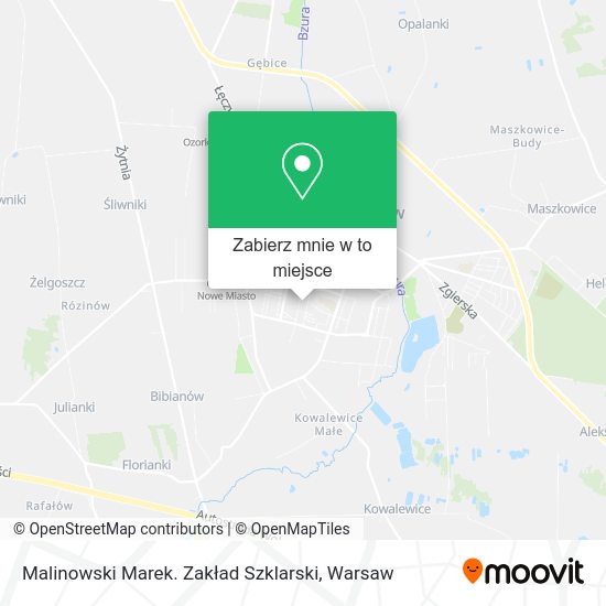 Mapa Malinowski Marek. Zakład Szklarski