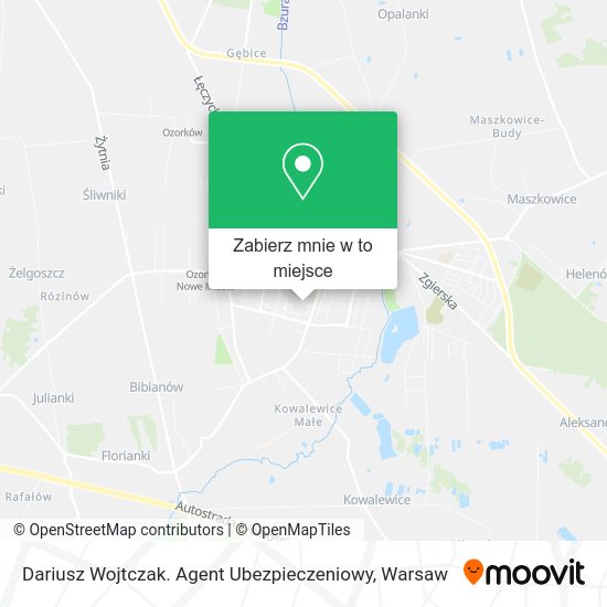 Mapa Dariusz Wojtczak. Agent Ubezpieczeniowy