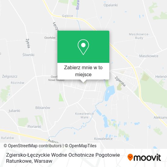 Mapa Zgiersko-Łęczyckie Wodne Ochotnicze Pogotowie Ratunkowe