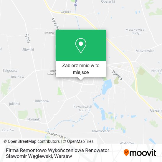 Mapa Firma Remontowo Wykończeniowa Renowator Sławomir Węglewski