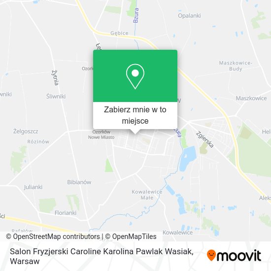 Mapa Salon Fryzjerski Caroline Karolina Pawlak Wasiak