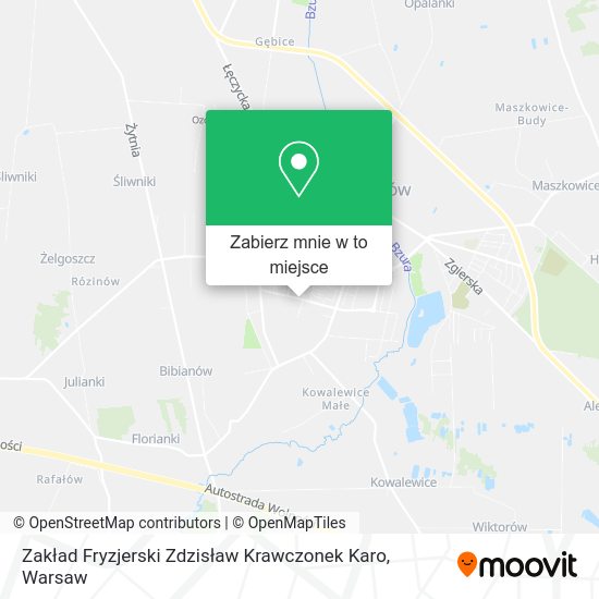 Mapa Zakład Fryzjerski Zdzisław Krawczonek Karo