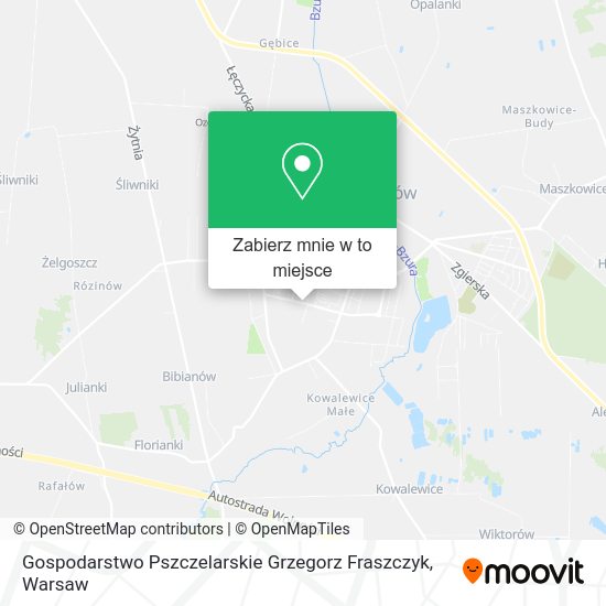 Mapa Gospodarstwo Pszczelarskie Grzegorz Fraszczyk