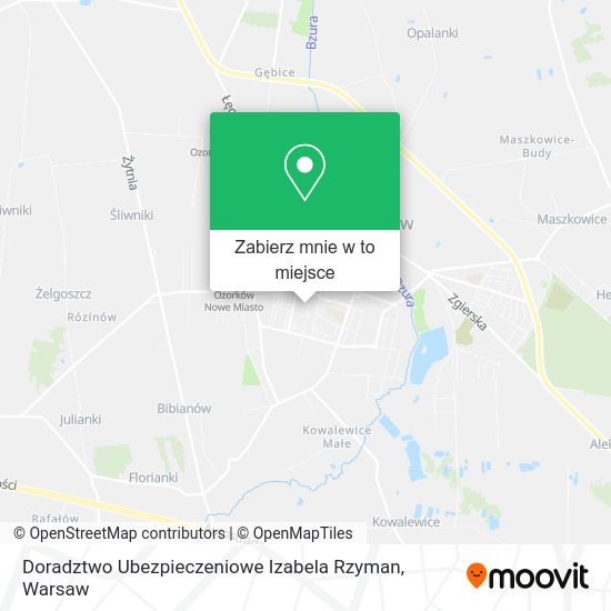 Mapa Doradztwo Ubezpieczeniowe Izabela Rzyman