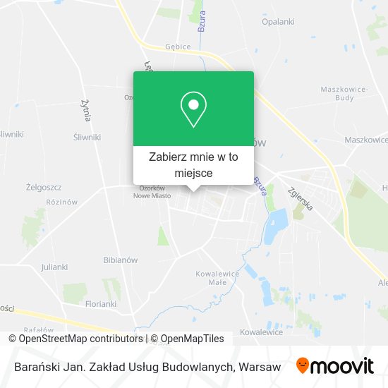 Mapa Barański Jan. Zakład Usług Budowlanych