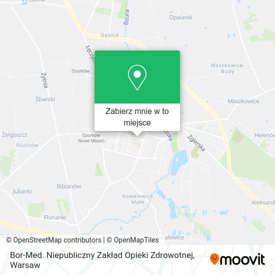 Mapa Bor-Med. Niepubliczny Zakład Opieki Zdrowotnej