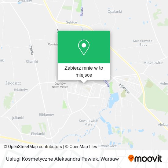 Mapa Usługi Kosmetyczne Aleksandra Pawlak