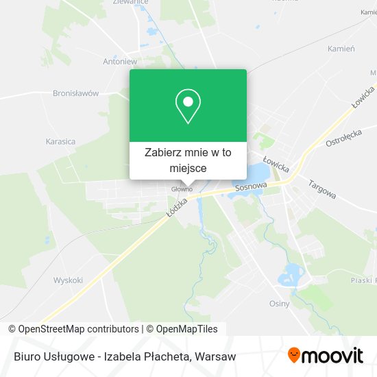 Mapa Biuro Usługowe - Izabela Płacheta