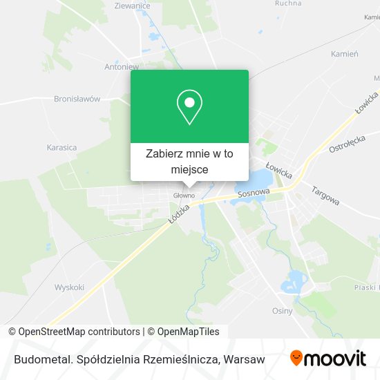 Mapa Budometal. Spółdzielnia Rzemieślnicza