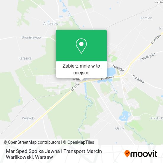 Mapa Mar Sped Spolka Jawna i Transport Marcin Warlikowski