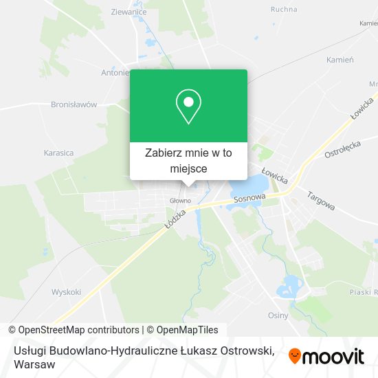 Mapa Usługi Budowlano-Hydrauliczne Łukasz Ostrowski