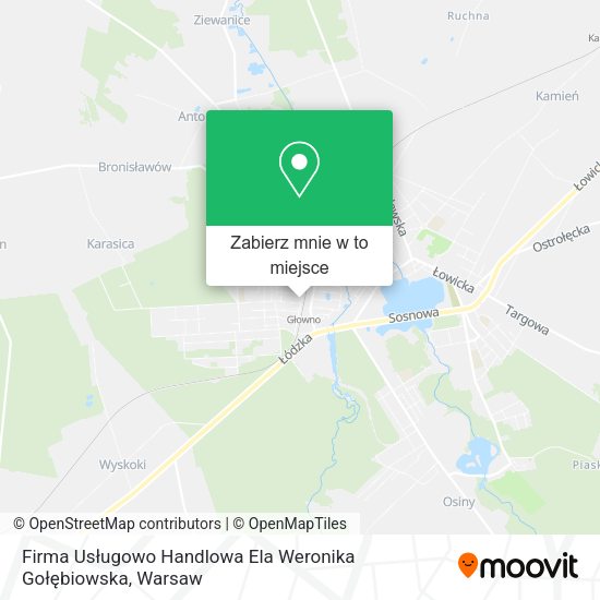 Mapa Firma Usługowo Handlowa Ela Weronika Gołębiowska