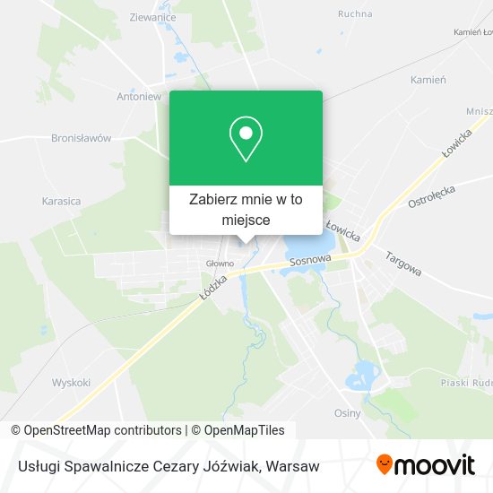 Mapa Usługi Spawalnicze Cezary Jóźwiak