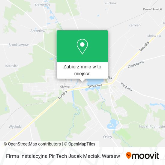 Mapa Firma Instalacyjna Pir Tech Jacek Maciak