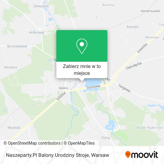 Mapa Naszeparty.Pl Balony Urodziny Stroje