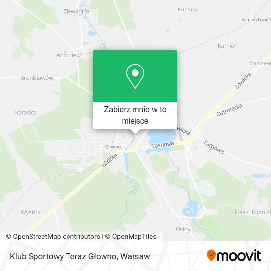 Mapa Klub Sportowy Teraz Głowno