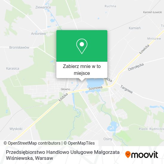 Mapa Przedsiębiorstwo Handlowo Usługowe Małgorzata Wiśniewska