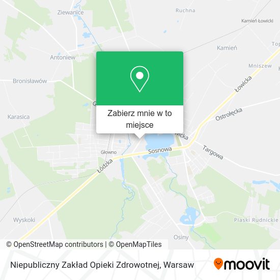 Mapa Niepubliczny Zakład Opieki Zdrowotnej