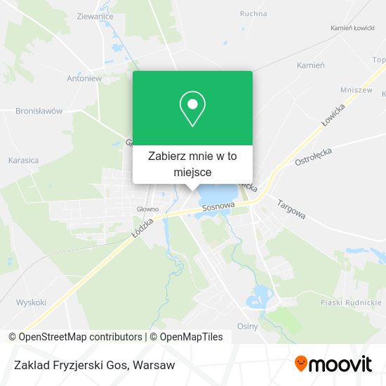 Mapa Zaklad Fryzjerski Gos