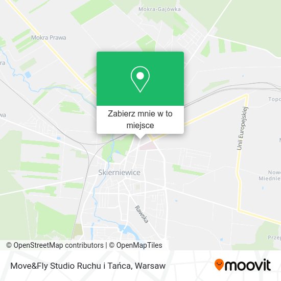 Mapa Move&Fly Studio Ruchu i Tańca